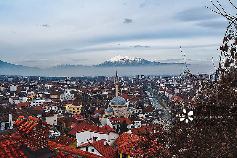 科索沃普里兹伦城市风光，巴尔干国家图片素材