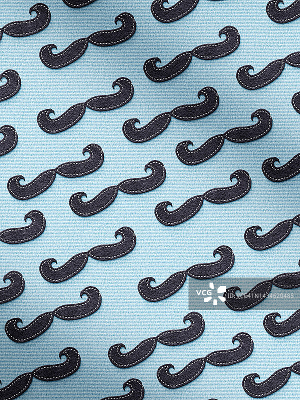 蓝色胡须无缝图案图片素材