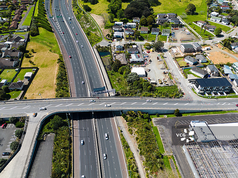 乡村道路鸟瞰图片素材
