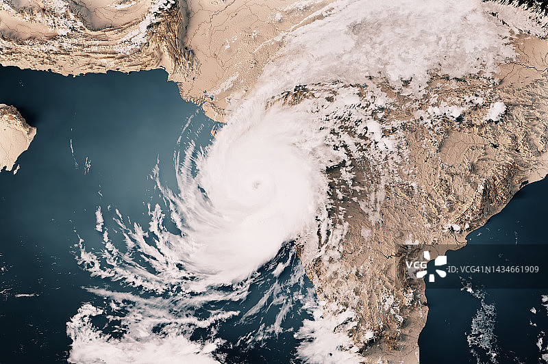 2021年陶克泰气旋阿拉伯海云图3D渲染图片素材