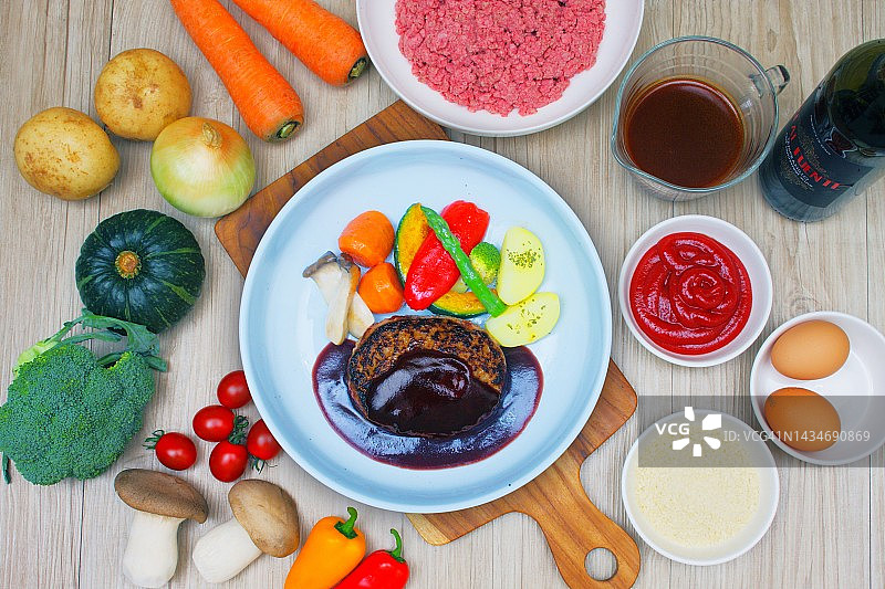 汉堡牛排图片素材