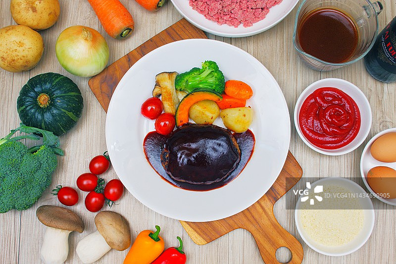 汉堡牛排图片素材