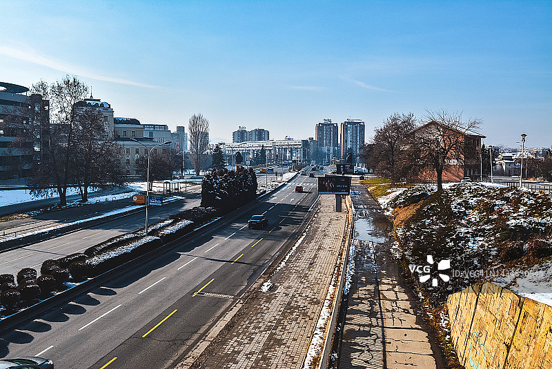 北马其顿斯科普里城市道路景观图片素材