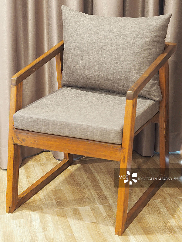 织物软包木椅图片素材