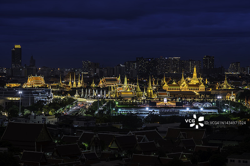曼谷市与空盛桑运河快艇图片素材