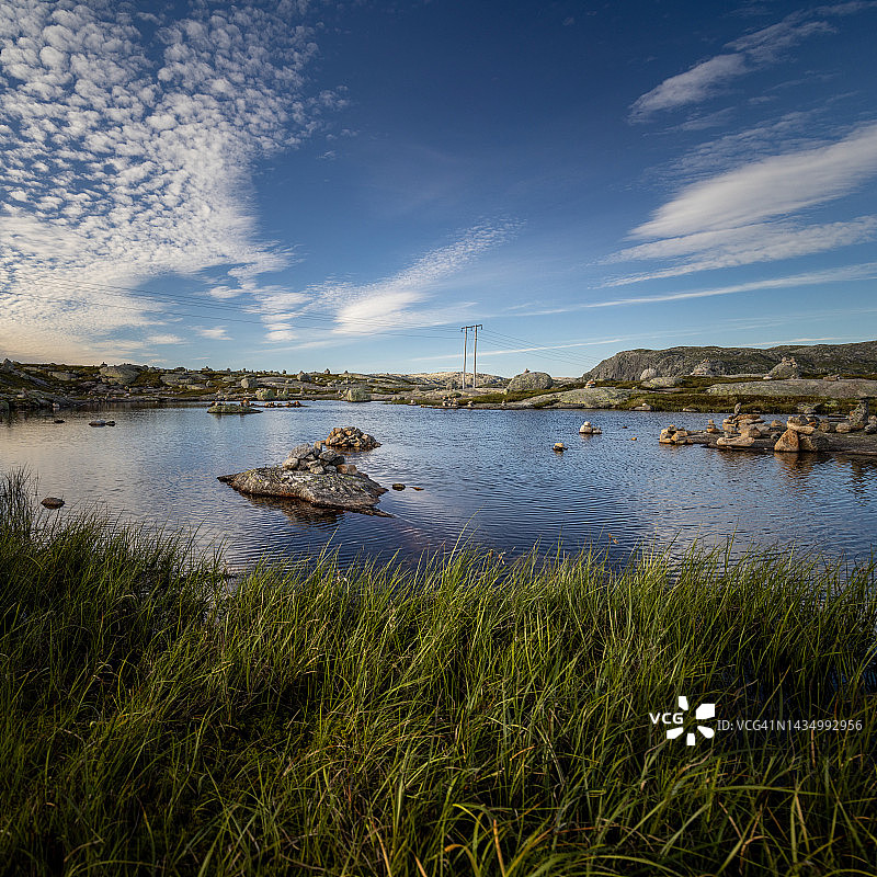 挪威的傍晚时分图片素材