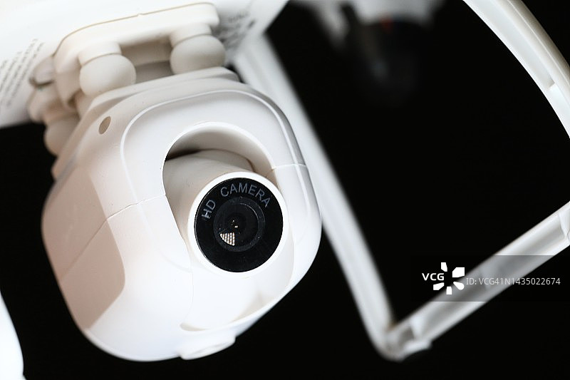 带摄像头的无人机特写图片素材