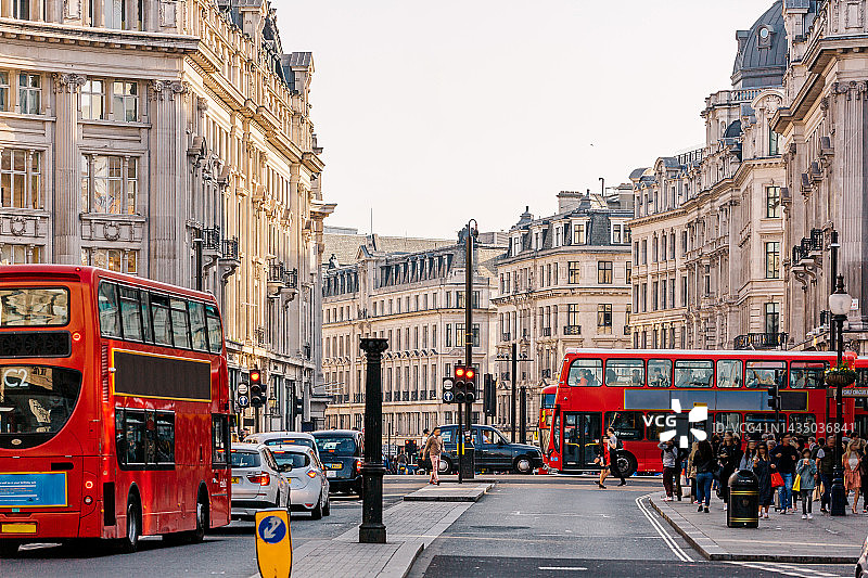 英国伦敦摄政街与牛津街交叉口图片素材