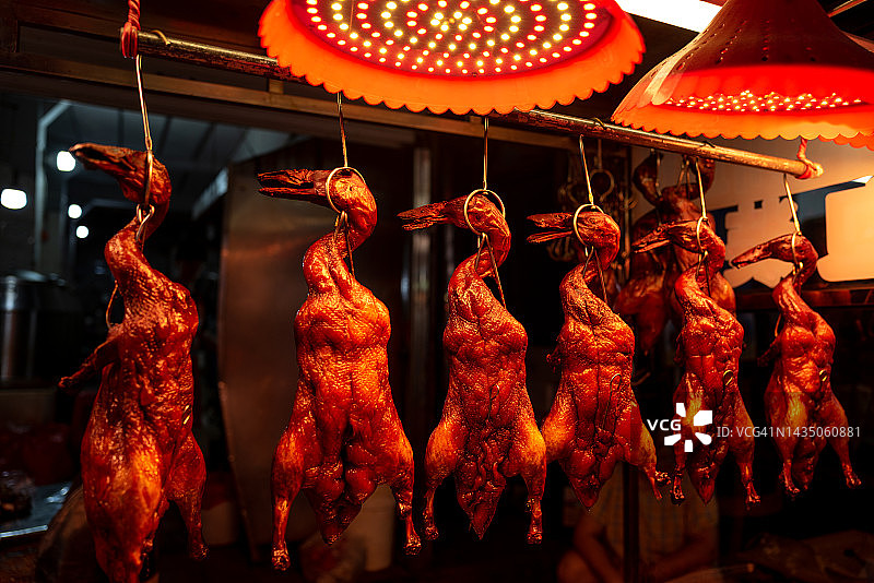 一排北京烤鸭图片素材