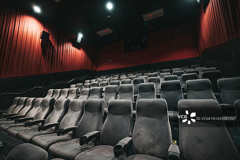 现代电影院灰色座椅图片素材