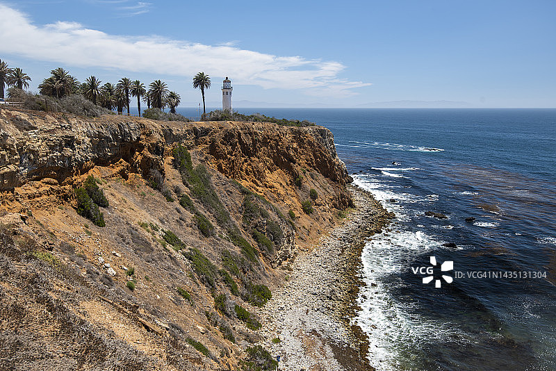 加州帕洛斯弗迪斯角文森特公园和灯塔图片素材