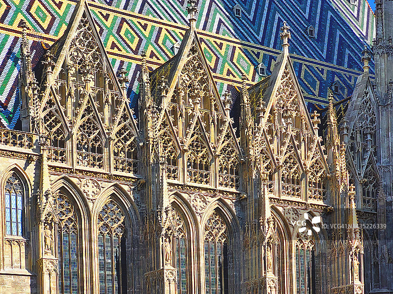 奥地利维也纳圣斯蒂芬大教堂细节图片素材