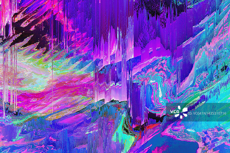 动态故障多色扭曲纹理迷幻背景图片素材