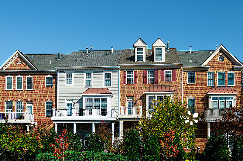 弗吉尼亚州亚历山大市的联排别墅图片素材