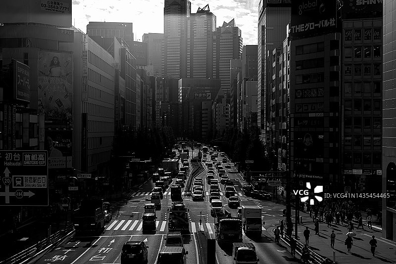 新宿城市街道图片素材