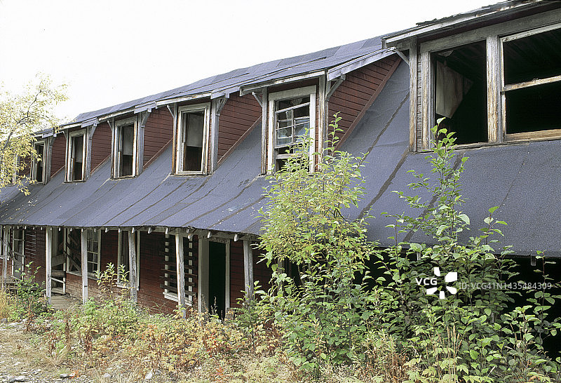 阿拉斯加废弃矿镇遗址图片素材