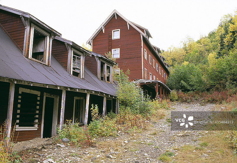 阿拉斯加废弃矿镇遗址图片素材