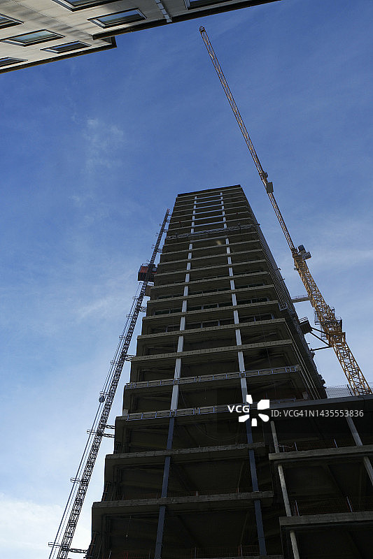 施工中建筑与工业起重设备图片素材