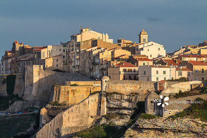 科西嘉岛上的博尼法乔镇图片素材