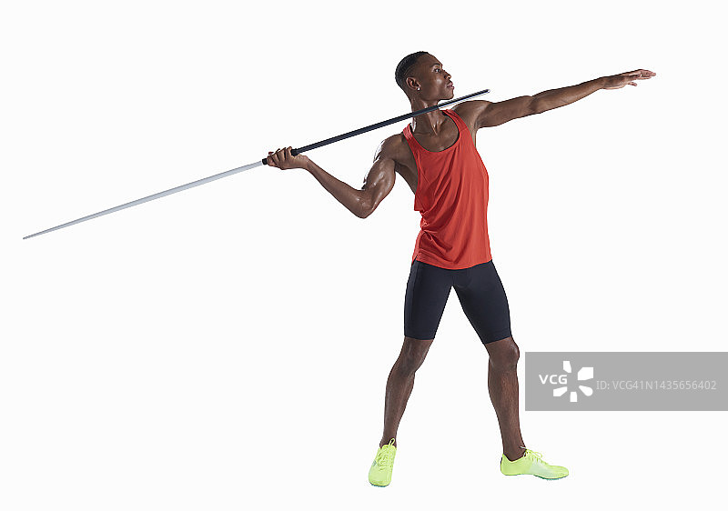 投掷标枪的运动员图片素材