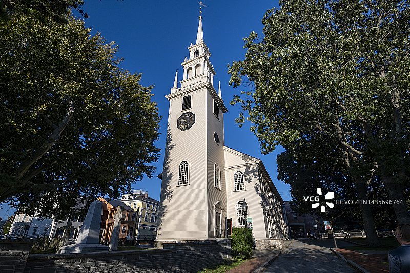纽波特罗德岛三一教堂图片素材