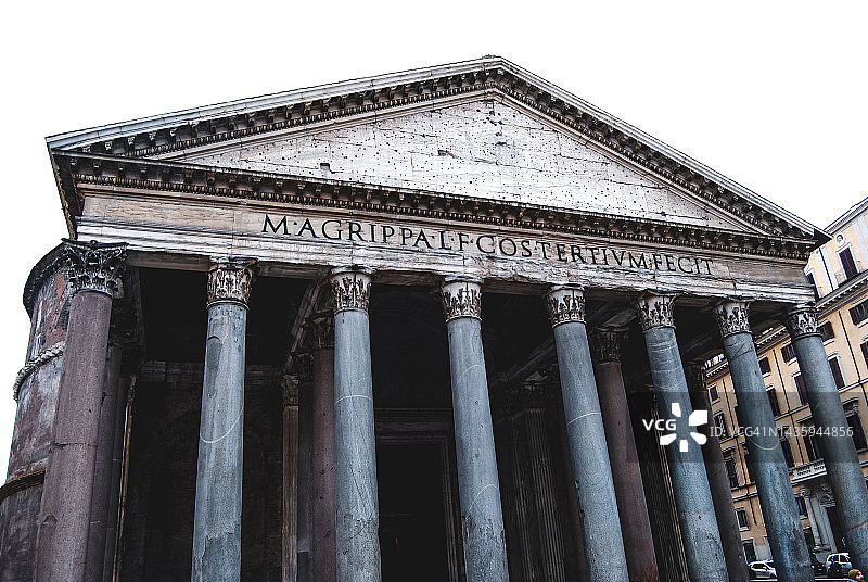 意大利罗马万神庙正面图图片素材