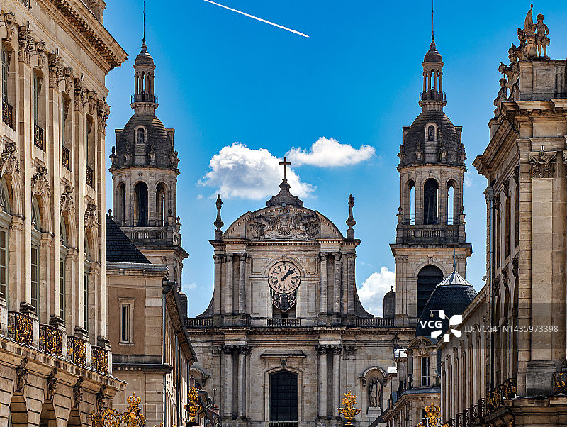 南锡旧城的中世纪古老街道，洛林图片素材