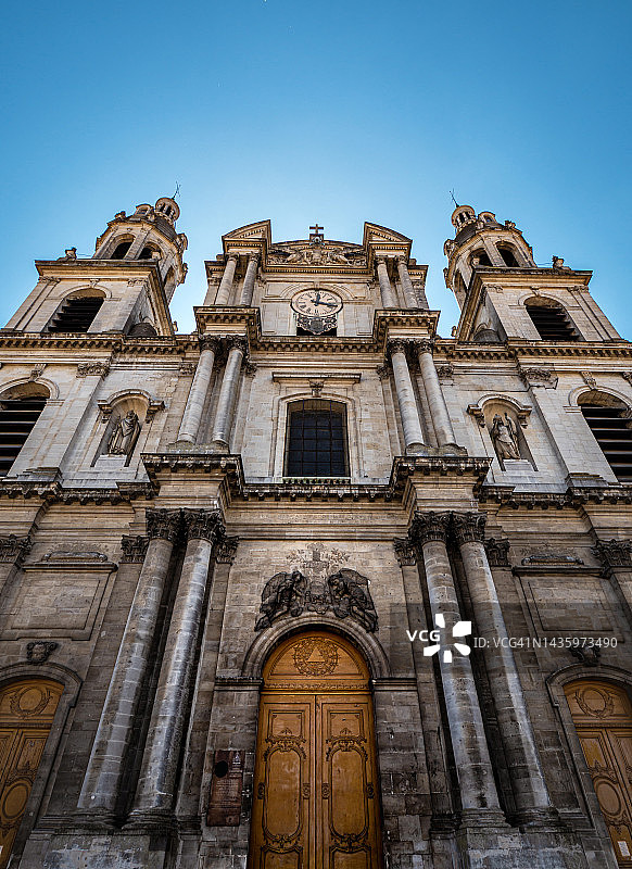 南锡旧城的中世纪古老街道，洛林图片素材