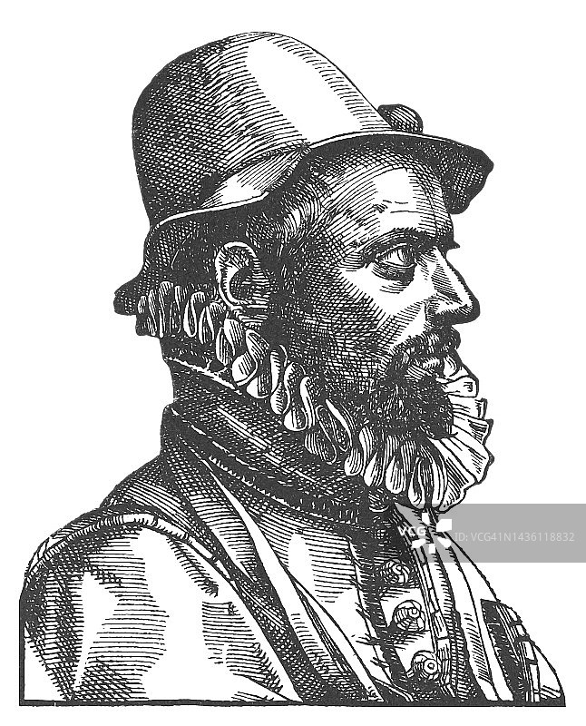 约翰·菲沙特肖像（德国讽刺作家兼出版人）图片素材