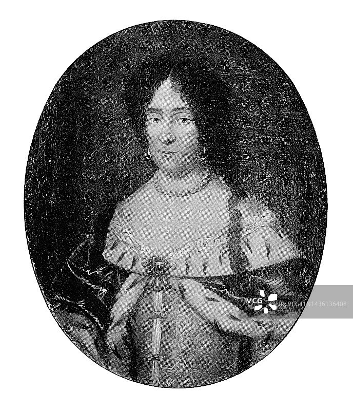 石勒苏益格-荷尔斯泰因-宗德堡-格吕克斯堡的多萝西娅公主肖像图片素材