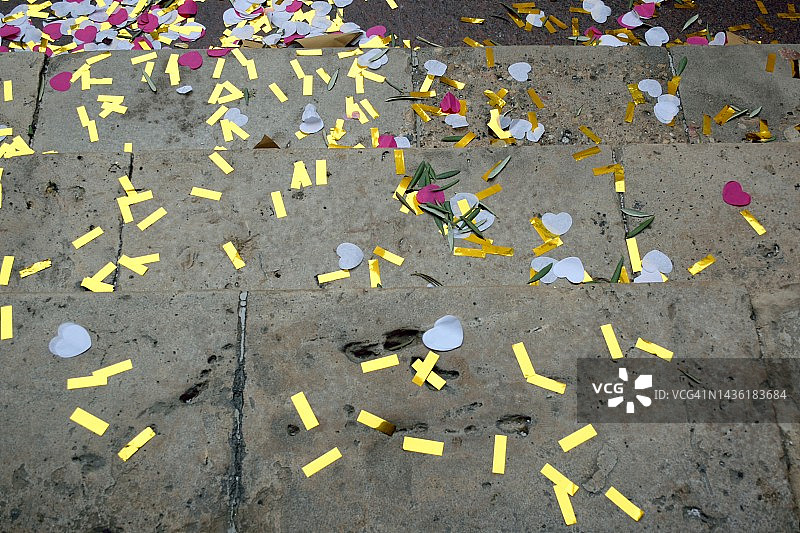 婚礼彩纸屑图片素材