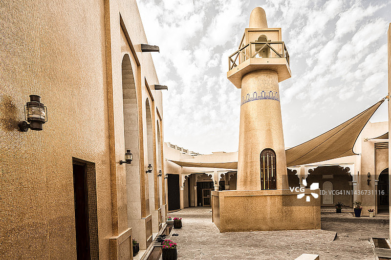 卡塔拉文化村，金色清真寺附近的景色图片素材