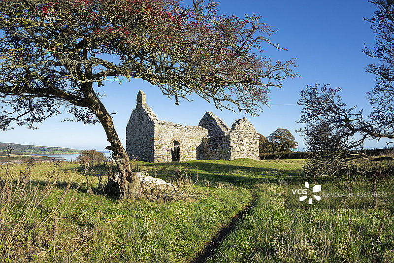 北威尔士安格尔西岛，莫尔夫雷附近的卡佩尔利格维图片素材