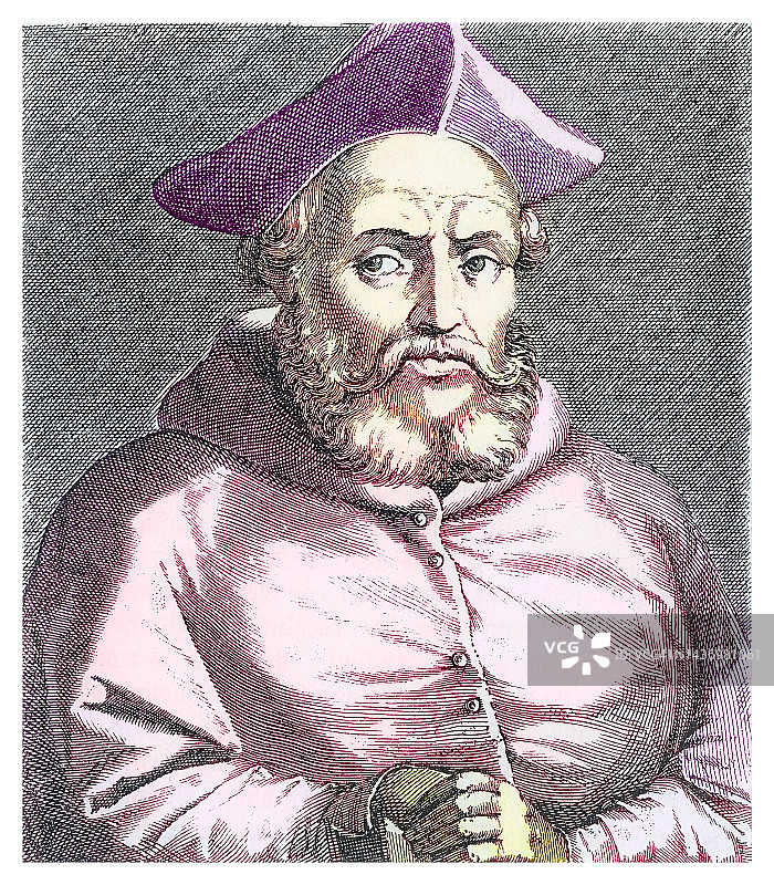 意大利外交官Gasparo Contarini肖像图片素材