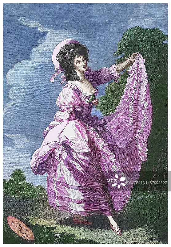 乔瓦娜·巴切利（乔瓦娜·弗朗西斯卡·安东尼娅·朱塞佩·扎内里尼）肖像 - 威尼斯芭蕾舞女演员，曾是国王剧院首席芭蕾舞女演员图片素材