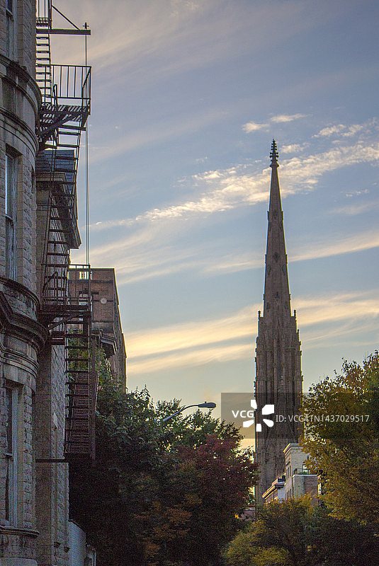 美国马里兰州巴尔的摩弗农山-贝尔维德雷社区图片素材