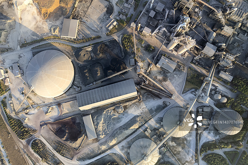 工业工厂鸟瞰图图片素材