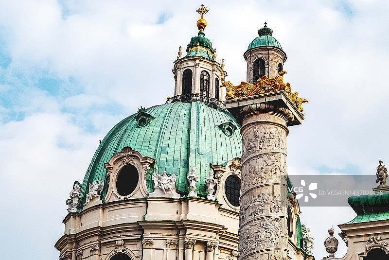 维也纳卡尔教堂，奥地利图片素材
