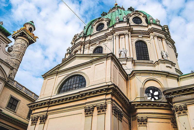 维也纳卡尔教堂，奥地利图片素材