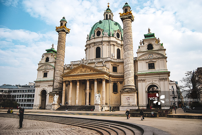 维也纳卡尔教堂，奥地利图片素材