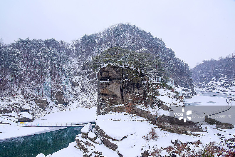 江原道铁原郡高石亭的冬季图片素材