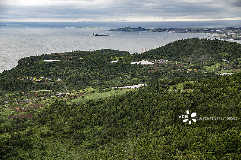 济州岛，军山岳，兄弟岛图片素材