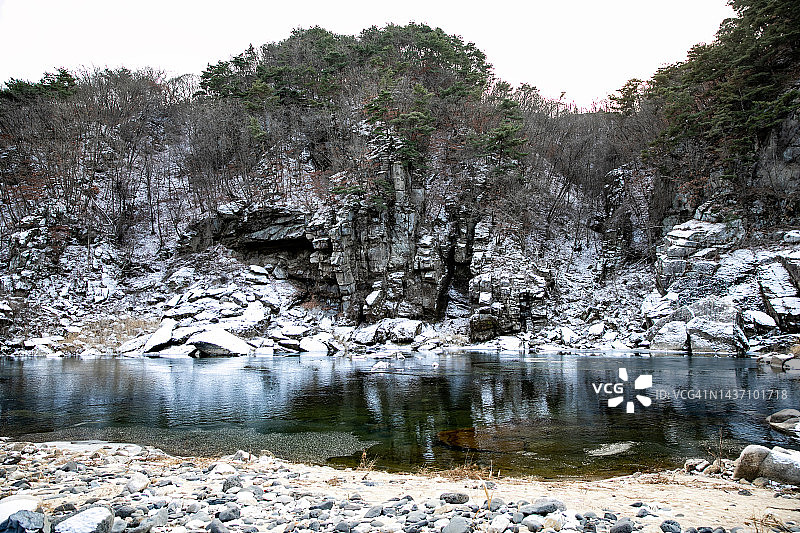 雪景，冬季，雪，铁原郡古石亭图片素材