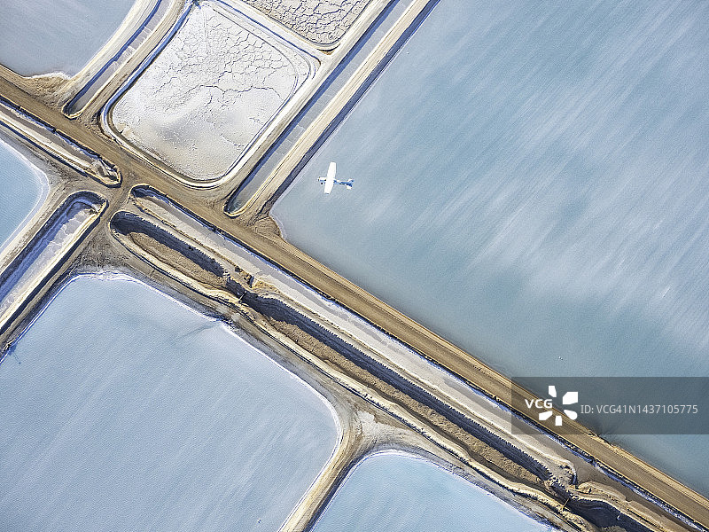 盐滩航拍图片素材