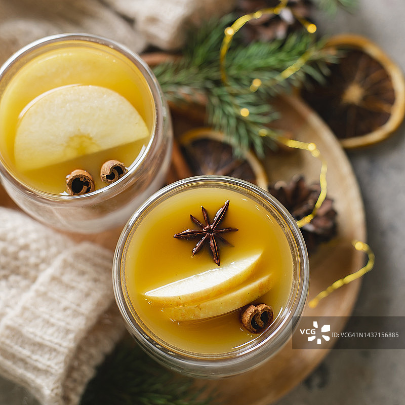 热苹果酒图片素材