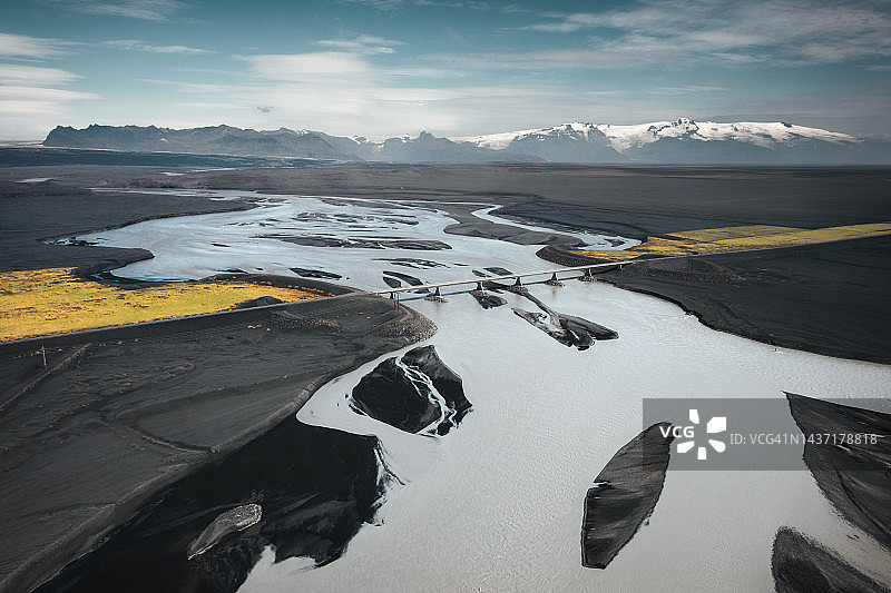 冰岛冰川河流图片素材