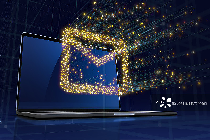 在电脑上发送电子邮件图片素材