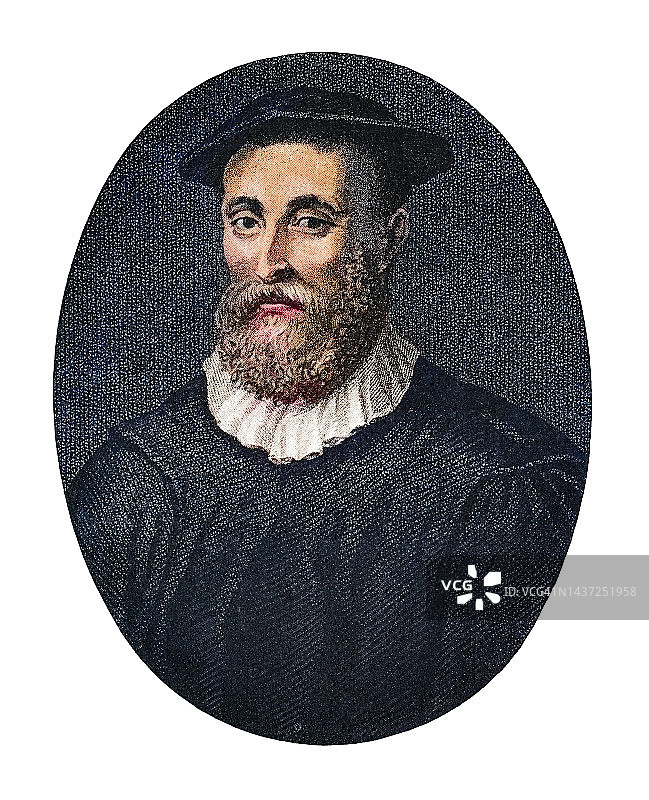约翰·诺克斯肖像：苏格兰牧师、改革宗神学家和作家，苏格兰长老会创始人图片素材