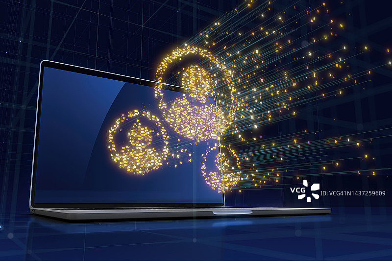 电脑上的社交媒体粉丝图片素材