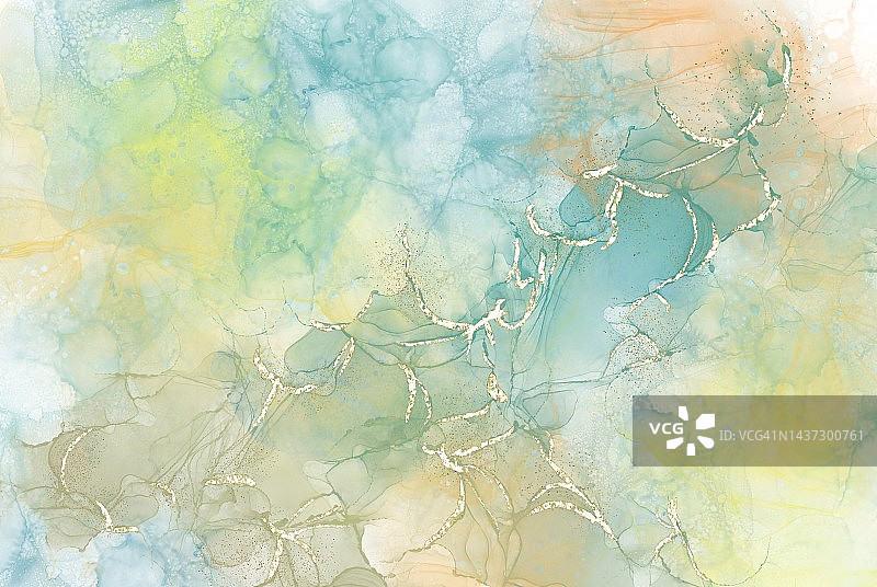 酒精墨水艺术抽象背景图片素材